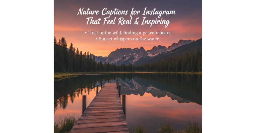 Nature Captions for Instagram That Feel Real & Inspiring