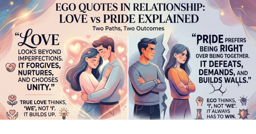 Ego Quotes in Relationship: Love vs Pride Explained