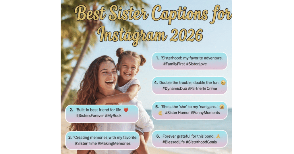 Best Sister Captions for Instagram 2026