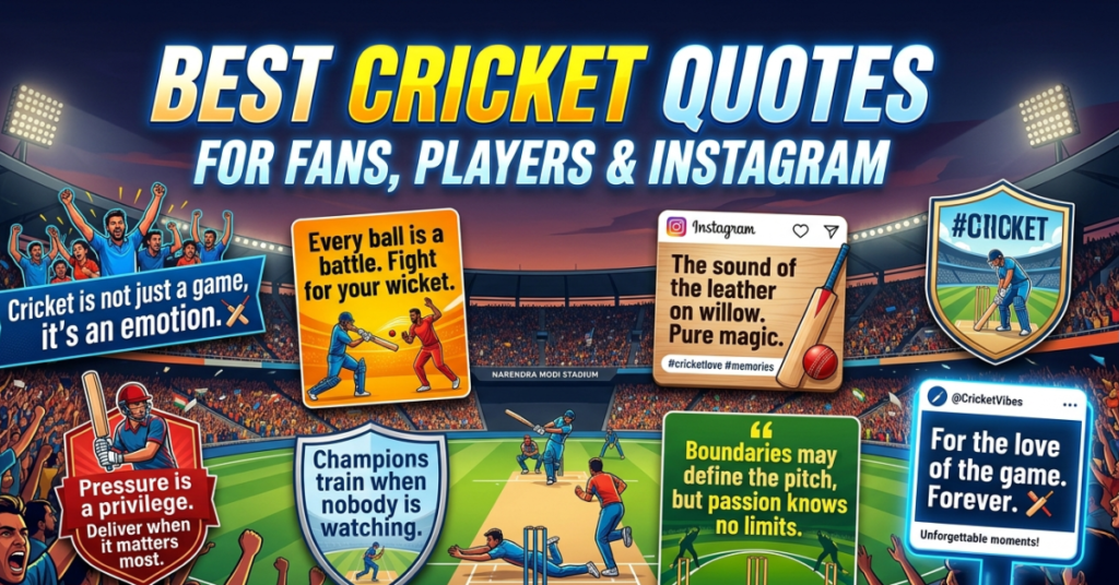 Best Cricket Quotes for Fans, Players & Instagram