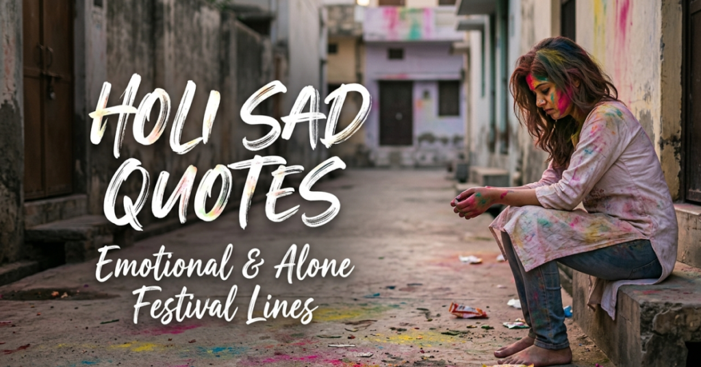 Holi Sad Quotes: Emotional & Alone Festival Lines
