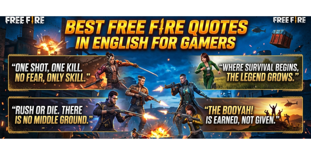 Best Free Fire Quotes in English for Gamers