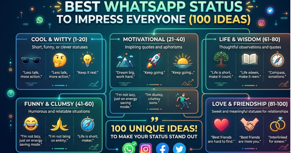 Best WhatsApp Status to Impress Everyone 100 Ideas