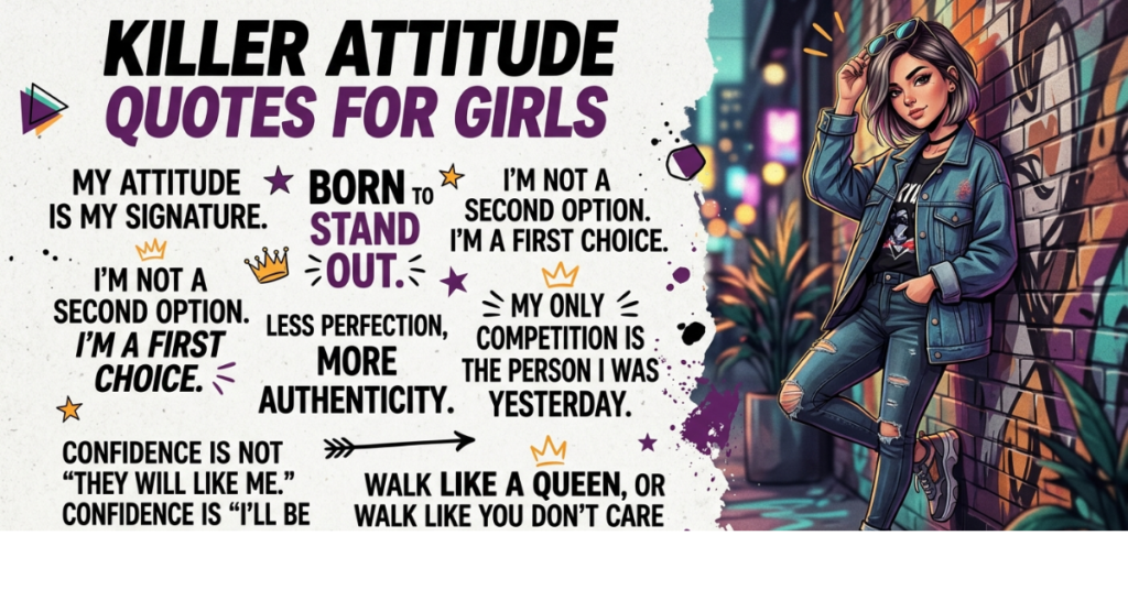 Killer Attitude Quotes for Girls in English