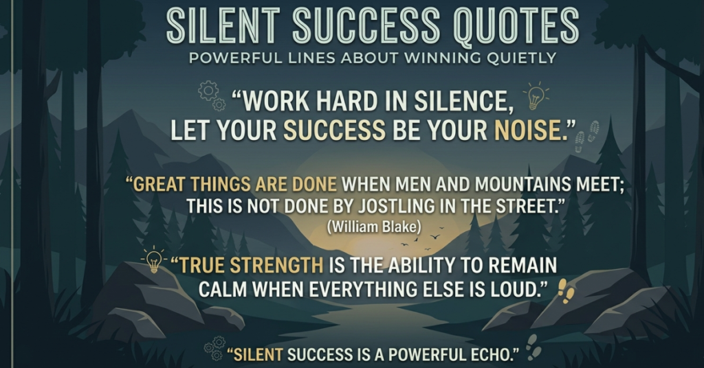Silent Success Quotes: Powerful Lines About Winning Quietly