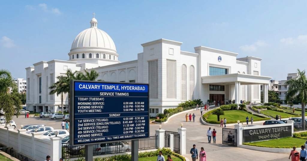 Calvary Temple Timings in Hyderabad Today &Sunday