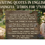 Waiting Quotes in English: Meaningful Words for Patience