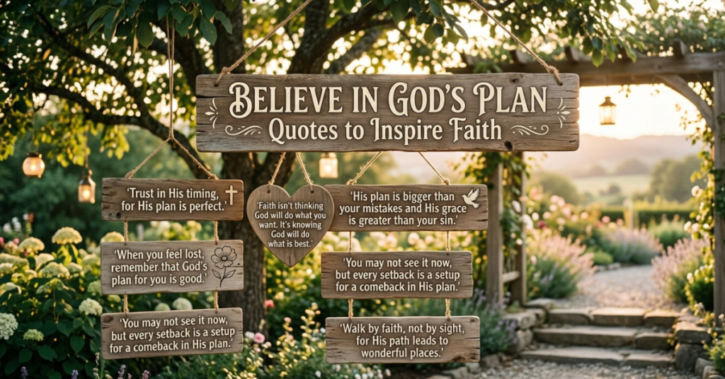 Believe in God's Plan Quotes to Inspire Faith